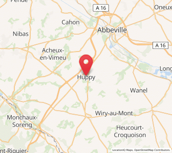 Map of Huppy, Hauts-de-France