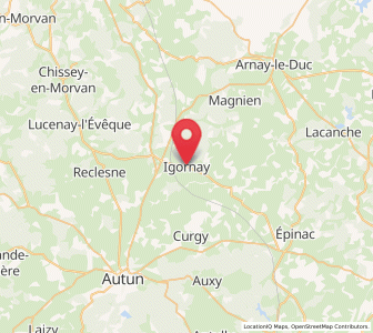 Map of Igornay, Bourgogne-Franche-Comté