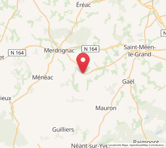 Map of Illifaut, Brittany