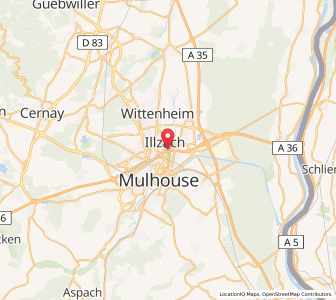 Map of Illzach, Grand Est