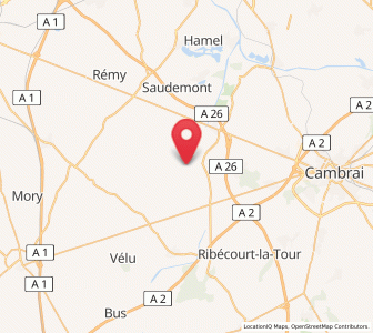 Map of Inchy-en-Artois, Hauts-de-France