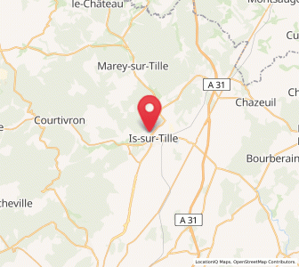 Map of Is-sur-Tille, Bourgogne-Franche-Comté