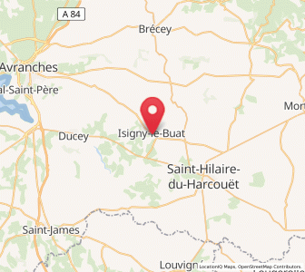 Map of Isigny-le-Buat, Normandy