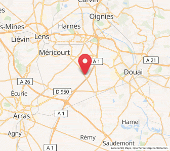 Map of Izel-lès-Équerchin, Hauts-de-France