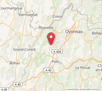 Map of Izernore, Auvergne-Rhône-Alpes