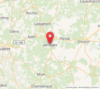 Map of Jarnages, Nouvelle-Aquitaine