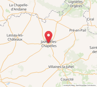 Map of Javron-les-Chapelles, Pays de la Loire