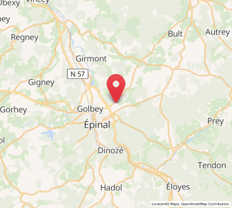 Map of Jeuxey, Grand Est