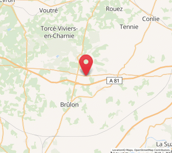 Map of Joué-en-Charnie, Pays de la Loire