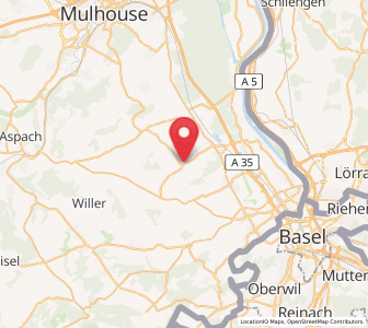 Map of Kappelen, Grand Est