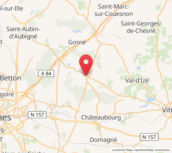 Map of La Bouëxière, Brittany