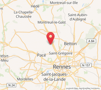 Map of La Chapelle-des-Fougeretz, Brittany