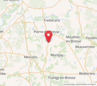 Map of La Chapelle-Saint-Sauveur, Bourgogne-Franche-Comté