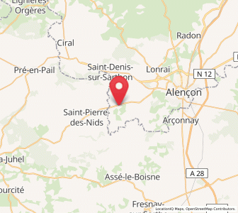 Map of La Ferrière-Bochard, Normandy
