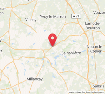 Map of La Ferté-Beauharnais, Centre