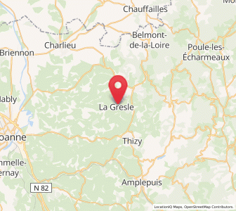 Map of La Gresle, Auvergne-Rhône-Alpes
