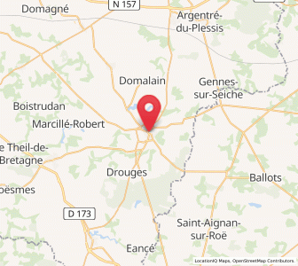 Map of La Guerche-de-Bretagne, Brittany