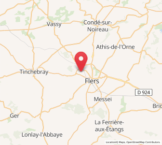 Map of La Lande-Patry, Normandy