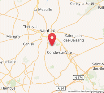 Map of La Mancellière-sur-Vire, Normandy