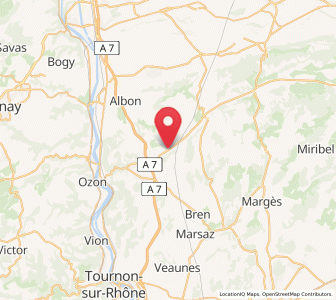 Map of La Motte-de-Galaure, Auvergne-Rhône-Alpes