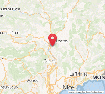 Map of La Roquette-sur-Var, Provence-Alpes-Côte d'Azur