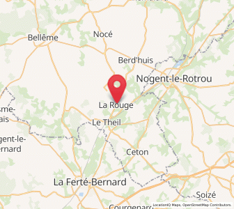 Map of La Rouge, Normandy
