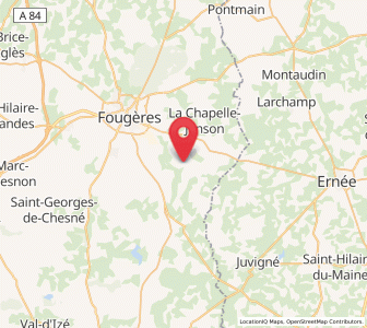 Map of La Selle-en-Luitré, Brittany