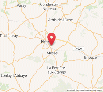 Map of La Selle-la-Forge, Normandy