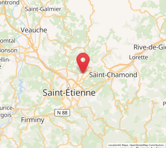 Map of La Talaudière, Auvergne-Rhône-Alpes