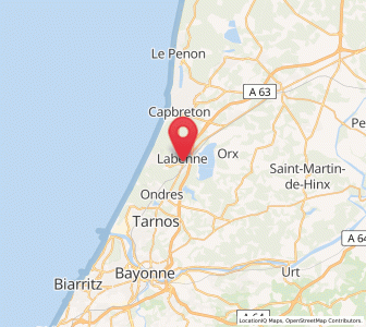 Map of Labenne, Nouvelle-Aquitaine