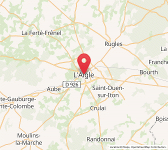 Map of L'Aigle, Normandy