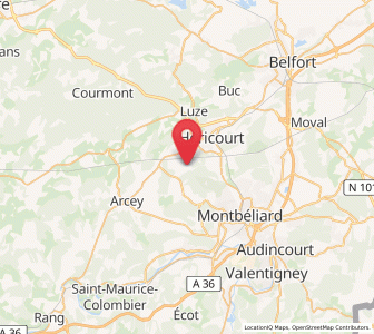 Map of Laire, Bourgogne-Franche-Comté