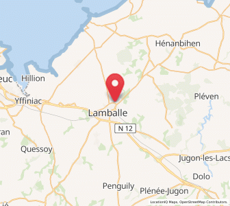 Map of Lamballe-Armor, Brittany