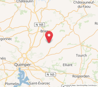 Map of Landudal, Brittany