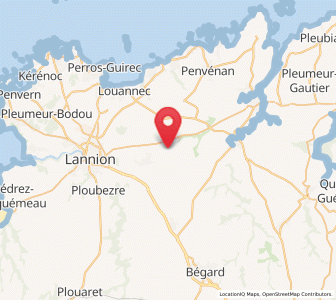 Map of Lanmérin, Brittany