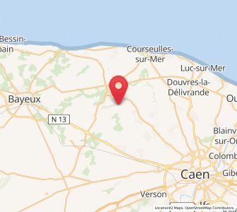 Map of Lantheuil, Normandy