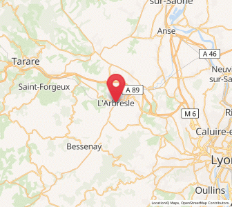 Map of L’Arbresle, Auvergne-Rhône-Alpes