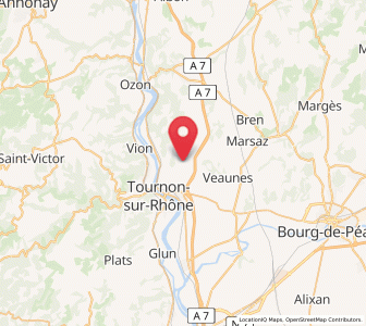 Map of Larnage, Auvergne-Rhône-Alpes