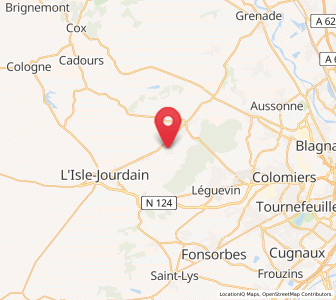 Map of Lasserre, Occitanie