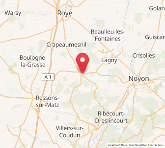 Map of Lassigny, Hauts-de-France