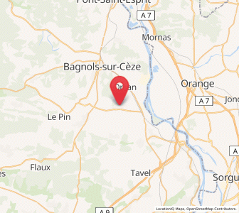 Map of Laudun-l’Ardoise, Occitanie