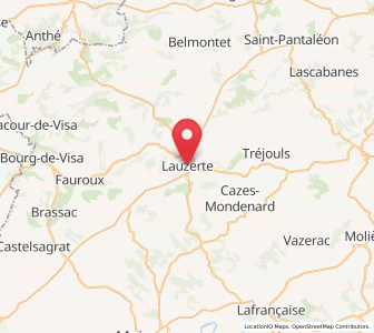 Map of Lauzerte, Occitanie