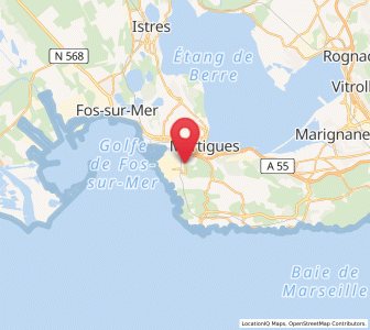 Map of Lavéra, Provence-Alpes-Côte d'Azur