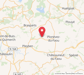 Map of Le Cloître-Pleyben, Brittany