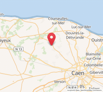 Map of Le Fresne-Camilly, Normandy