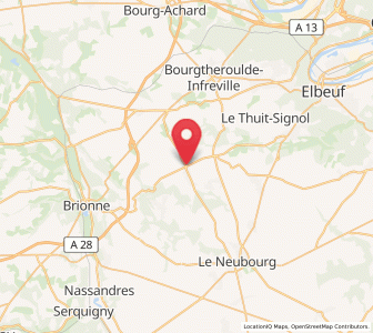 Map of Le Gros-Theil, Normandy