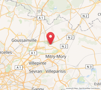 Map of Le Mesnil-Amelot, Île-de-France