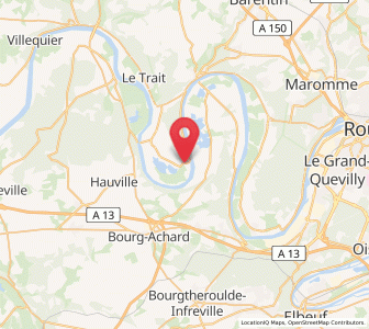 Map of Le Mesnil-sous-Jumièges, Normandy