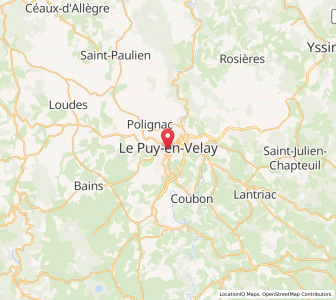 Map of Le Puy-en-Velay, Auvergne-Rhône-Alpes