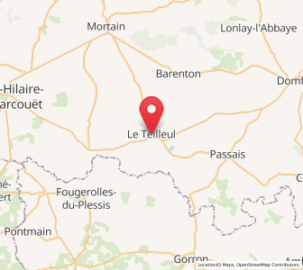 Map of Le Teilleul, Normandy